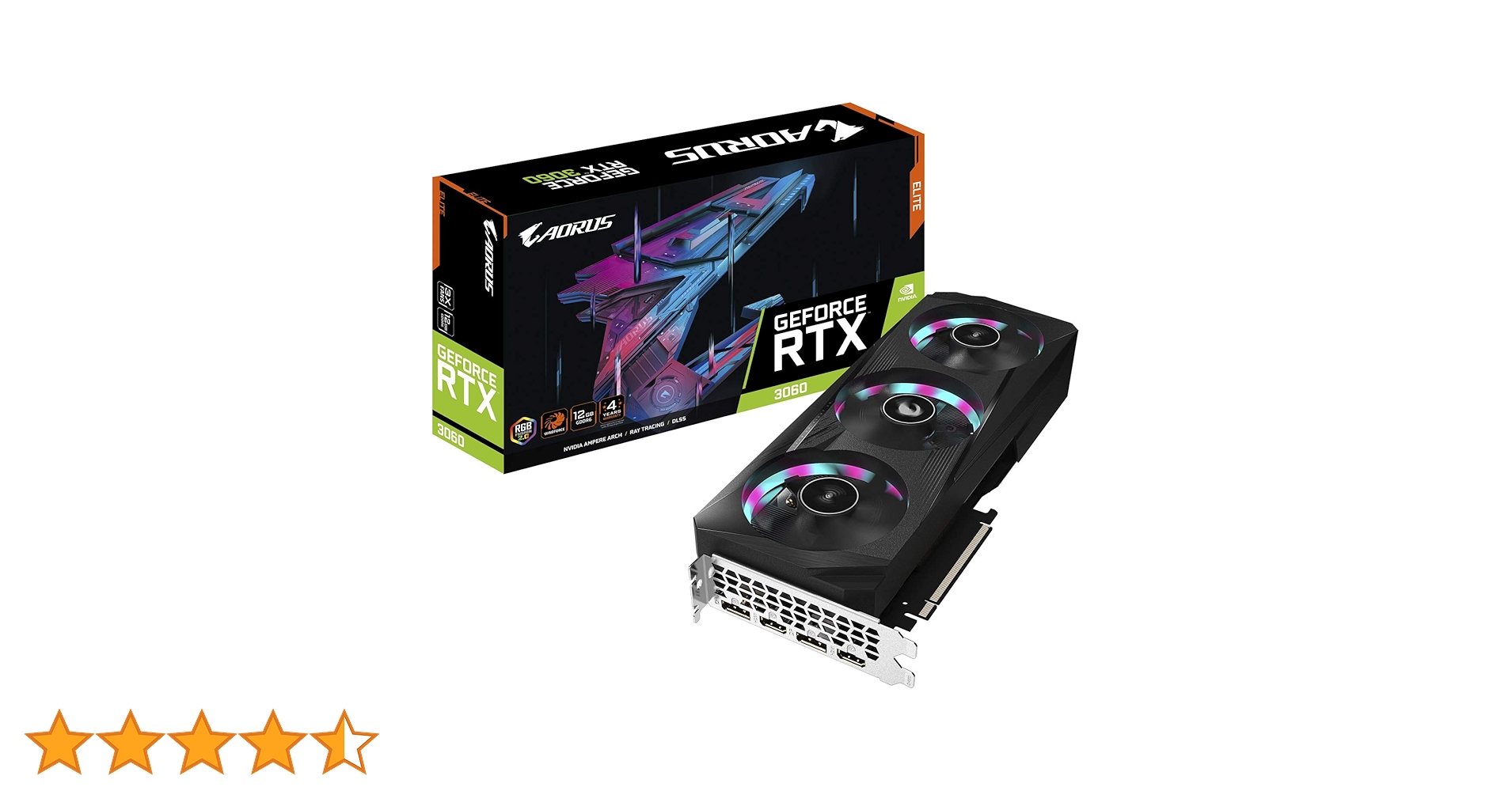 GIGABYTE - AORUS Elite RTX3060 12GB V2 LHR 美品 Buy GIGABYTE AORUS GeForce RTX 3060 ELITE 12GB GDDR6